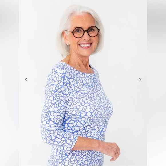 MAHI GOLD Bimini Dress in Chatham Cloth: Ruth's Hydrangea in Chatham Size M EUC - Picture 2 of 16